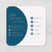 Eenvoudig ontwerp Realtor Visitekaartje met QR-cod (Achterkant)