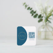 Eenvoudig ontwerp Realtor Visitekaartje met QR-cod (Staand voorkant)