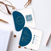 Eenvoudig ontwerp Realtor Visitekaartje met QR-cod