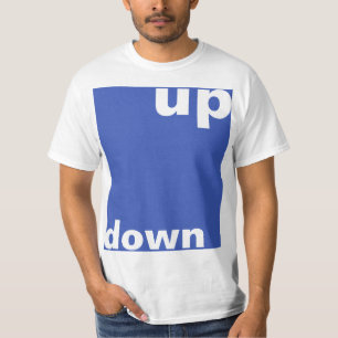 Eenvoudig ontwerp: "rechthoek blauw omhoog" + uw i t-shirt