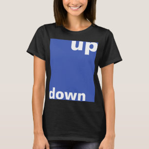 Eenvoudig ontwerp: "rechthoek blauw omhoog" + uw i t-shirt