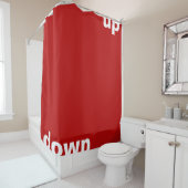 Eenvoudig ontwerp: "rechthoek rood naar beneden" + douchegordijn (In situ)