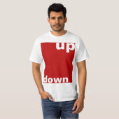 Eenvoudig ontwerp: "rechthoek rood naar beneden" + t-shirt (Voorkant volledig)