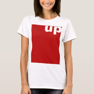 Eenvoudig ontwerp: "rechthoek rood omhoog" + uw id t-shirt