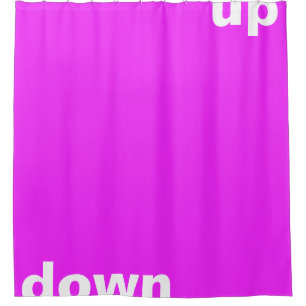 Eenvoudig ontwerp: "rechthoekige neon roze omhoog" douchegordijn