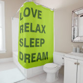 Eenvoudig ontwerp "rechthoekveer groen" douchegordijn (In situ)