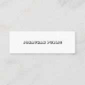 Eenvoudig ontwerp Sjabloon elegant minimalistisch  Mini Visitekaartje (Voorkant)