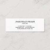 Eenvoudig ontwerp Sjabloon elegant minimalistisch  Mini Visitekaartje (Achterkant)