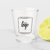 Eenvoudig ontwerp, uniek logo op maat shot glas (Voorkant)