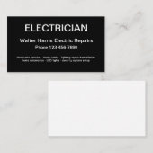 Eenvoudig ontwerp van de elektricien visitekaartje (Voorkant / Achterkant)
