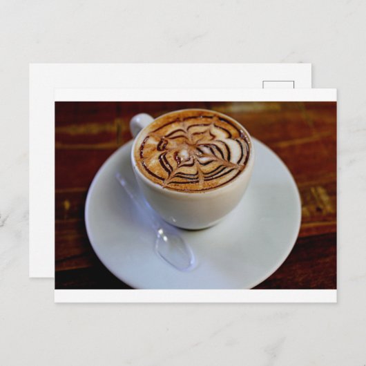 Eenvoudig ontwerp van de Espresso Cup en de Saucer Briefkaart (Voorkant / Achterkant)