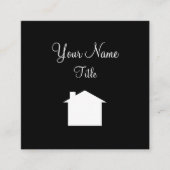 Eenvoudig ontwerp van het symbool voor leeskamer vierkante visitekaartje (Voorkant)