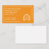 Eenvoudig ontwerp van Uber Driver Visitekaartjes (Voorkant / Achterkant)