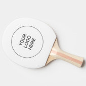 Eenvoudig ontwerp van uw Logo dubbelzijdige print  Tafeltennisbatje (Zijkant)