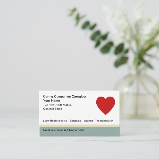 Eenvoudig ontwerp van Visitekaartjes voor thuisver (Staand voorkant)