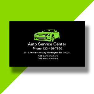Eenvoudig ontwerp voor automatisch reparatiecentru visitekaartje