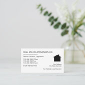 Eenvoudig ontwerp voor evaluatie van onroerend goe visitekaartje (Staand voorkant)