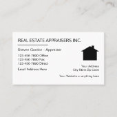 Eenvoudig ontwerp voor evaluatie van onroerend goe visitekaartje (Voorkant)