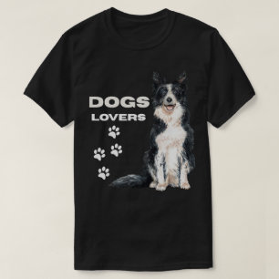 eenvoudig ontwerp voor hondenliefhebbers t-shirt