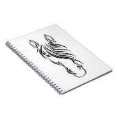 Eenvoudig ontwerp voor paardengezicht notitieboek (Rechterzijde)