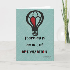 Eenvoudig ontwerp voor waardering op docentendag kaart