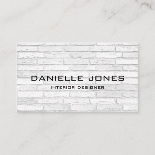 Eenvoudig ontwerp voor witte en grijze brick visitekaartje (Voorkant)