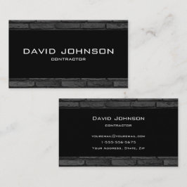 Eenvoudig ontwerp voor zwarte en grijze brick visitekaartje