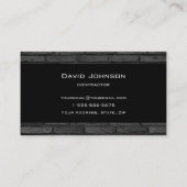 Eenvoudig ontwerp voor zwarte en grijze brick visitekaartje (Achterkant)