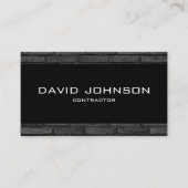 Eenvoudig ontwerp voor zwarte en grijze brick visitekaartje (Voorkant)
