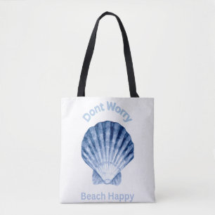 Eenvoudig ontwerp zeeschelp canvas tas