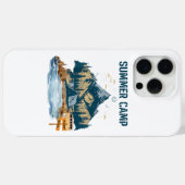 Eenvoudig ontwerp zomerkamp Case-Mate iPhone case (Achterkant (horizontaal))