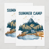 Eenvoudig ontwerp zomerkamp kaart (Voorkant / Achterkant)