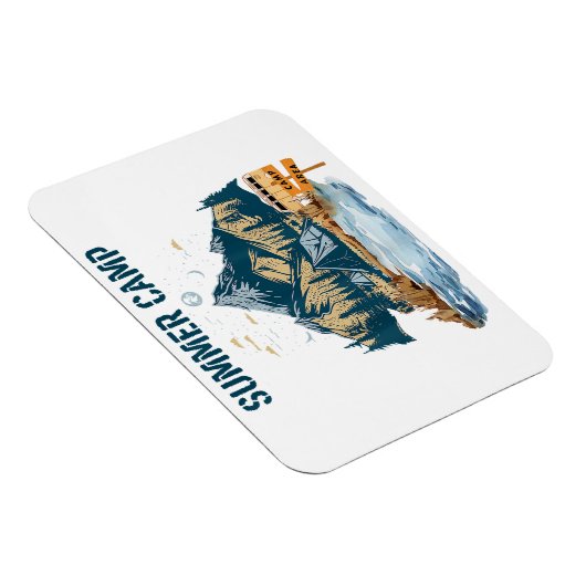 Eenvoudig ontwerp zomerkamp magneet (Rechterzijde)