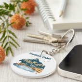 Eenvoudig ontwerp zomerkamp sleutelhanger (Voorkant Rechts)