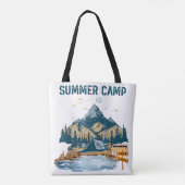 Eenvoudig ontwerp zomerkamp tote bag (Achterkant)
