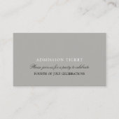 Eenvoudig ontwerptoelatingstabel informatiekaartje (Voorkant)