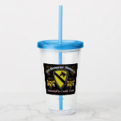 Eenvoudig ontworpen 1e Cavalry Division Gift Acryl Drinkbeker (Voorkant)