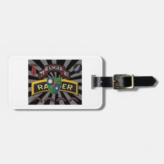 Eenvoudig ontworpen 75e Ranger Regiment Gift Bagagelabel (Voorkant horizontaal)