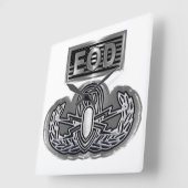 Eenvoudig ontworpen herdenkingsEOD Vierkante Klok (Hoek)