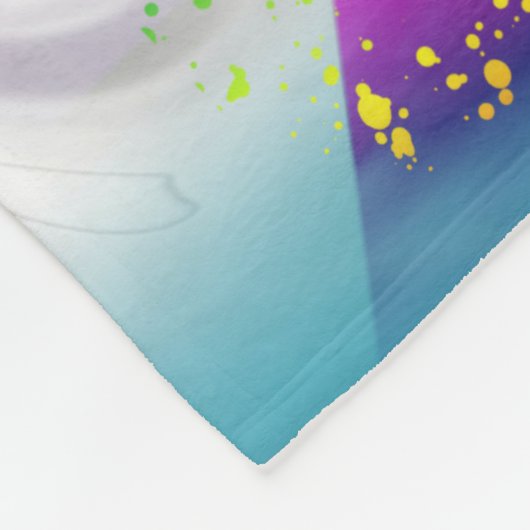 Eenvoudig ontworpen Surreal-kunstwerk met Wolf Fleece Deken (Hoek)