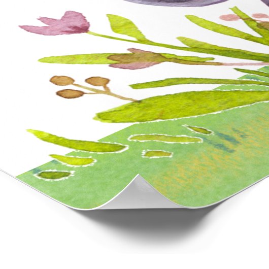 Eenvoudig ontzegde Waterverf Koala Beer Nursery Poster (Hoek)