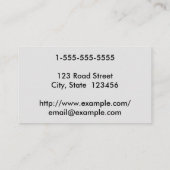 Eenvoudig oogheelkundig Visitekaartje (Achterkant)