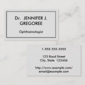 Eenvoudig oogheelkundig Visitekaartje (Voorkant / Achterkant)