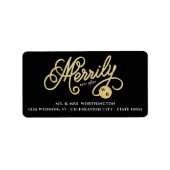 Eenvoudig Ooit na Curly Script Holiday-adres Etiket (Voorkant)