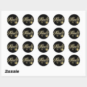 Eenvoudig ooit na Curly Script Holiday Weddenschap Ronde Sticker (Vel)