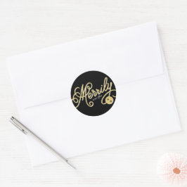 Eenvoudig ooit na Curly Script Holiday Weddenschap Ronde Sticker