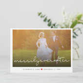 Eenvoudig Ooit na de kerstfeestfoto van het script Feestdagenkaart (Staand voorkant)