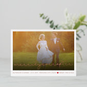 Eenvoudig Ooit na de kerstfeestfoto van het script Folie Feestdagenkaart (Staand Voorkant)