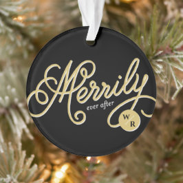 Eenvoudig ooit na de krullende kerstfoto ornament
