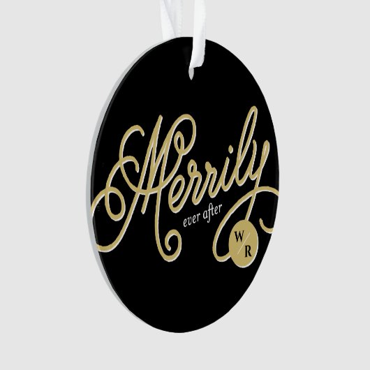 Eenvoudig ooit na de krullende kerstfoto ornament (voorkant)